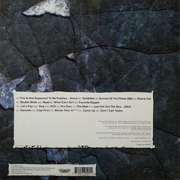 Mobb Deep - Free Agents - Volume One, Hip Hop, Gangsta, 2003 - Landspeed Records, US, Vinyl 2x LP, Album