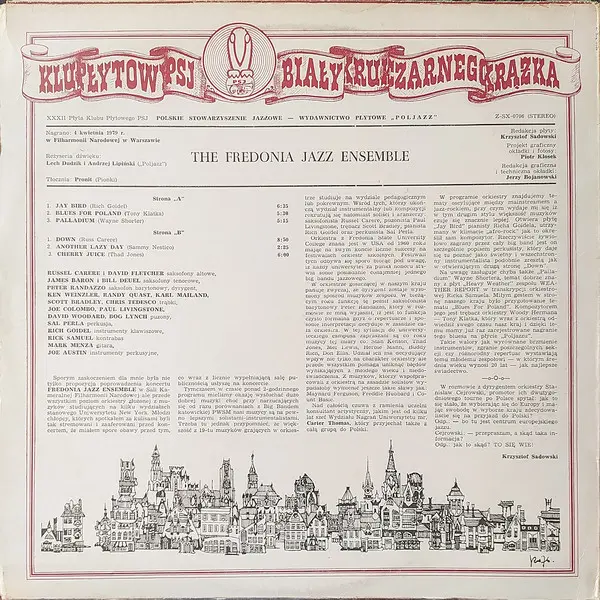 Fredonia Jazz Ensemble - Fredonia Jazz Ensemble, Jazz, 1979 - Poljazz, Poland, Vinyl 1x LP
