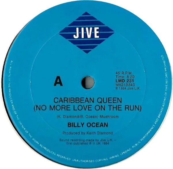 Album cover for Caribbean Queen (No More Love On The Run) by Billy Ocean