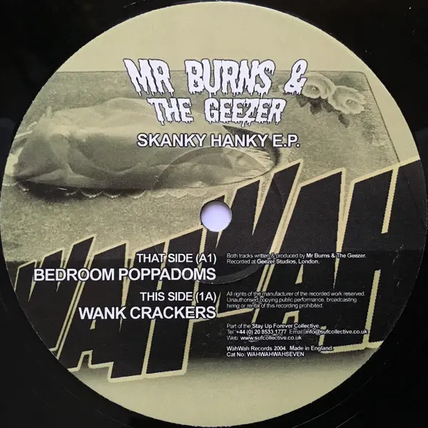Album cover for Skanky Hanky E.P. by Mr. Burns & The Geezer