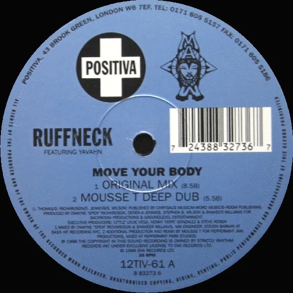 Album cover for Move Your Body by Ruffneck Featuring Yavahn