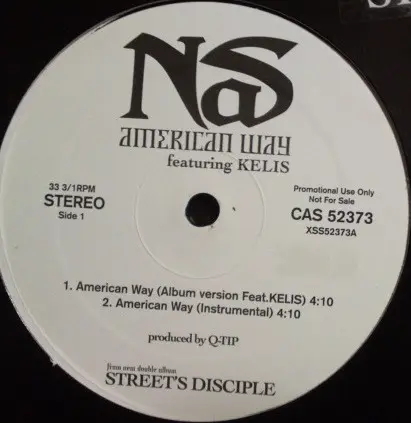 Nas - American Way, Hip Hop, 2004 - Not On Label (Nas), Japan, Vinyl 1x 12", Unofficial Release, Promo