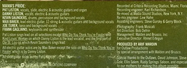 Mama's Pride (2) - Mama's Pride, Rock, Hard Rock, Southern Rock, 1975 - ATCO Records, US, Vinyl 1x LP, Album Presswell Pressi