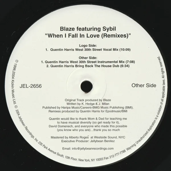 Album cover for When I Fall In Love (Remixes) by Blaze Featuring Sybil