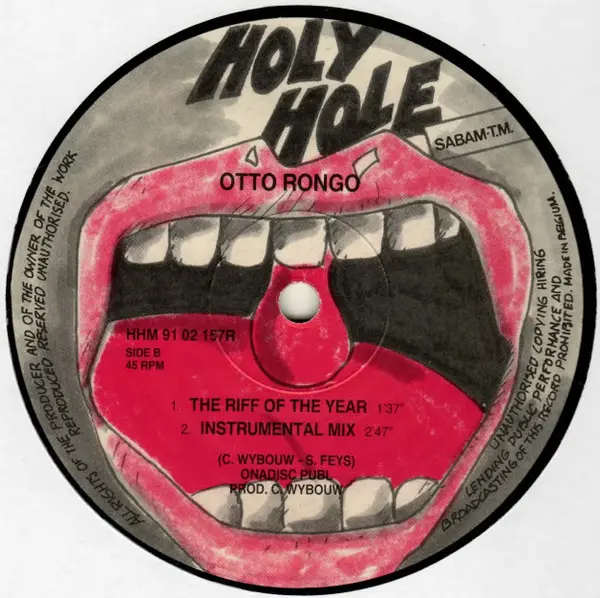 Ottorongo - Five O'Clock... My Ass, Let's Tango !!! (Three O' Clock Remixes), Electronic, Techno, 1991 - Holy Hole Music, Bel