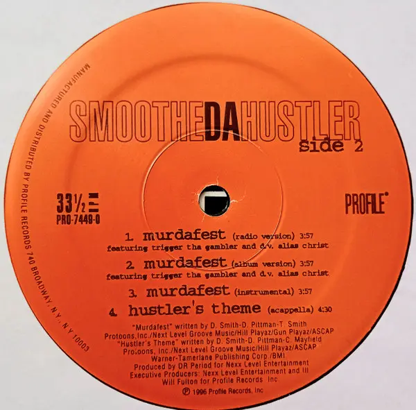 Smoothe Da Hustler - Hustler's Theme / Murdafest, Hip Hop, 1996 - Profile Records, US, Vinyl 1x 12", 33 ⅓ RPM