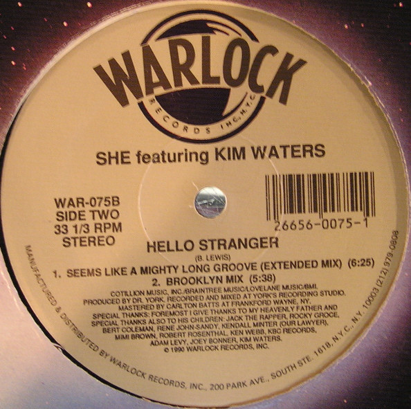 She (7) Featuring Kim Waters - Hello Stranger, Electronic, Funk / Soul, Pop, Contemporary R&B, Downtempo, 1990 - Warlock Reco