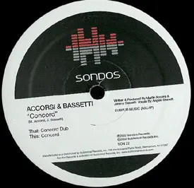 Accorsi & Bassetti - Concord, Electronic, Progressive House, Tribal House, 2002 - Sondos, US, Vinyl 1x 12"