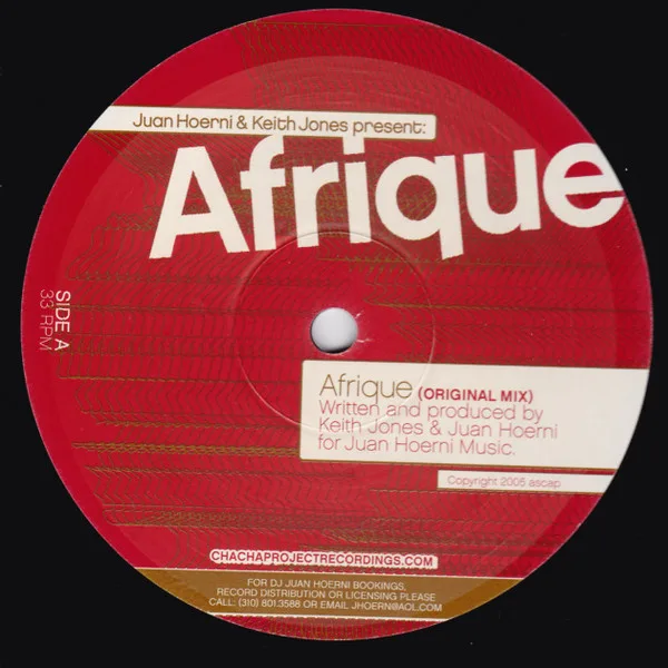 Album cover for Afrique by Juan Hoerni & Keith Jones (2)