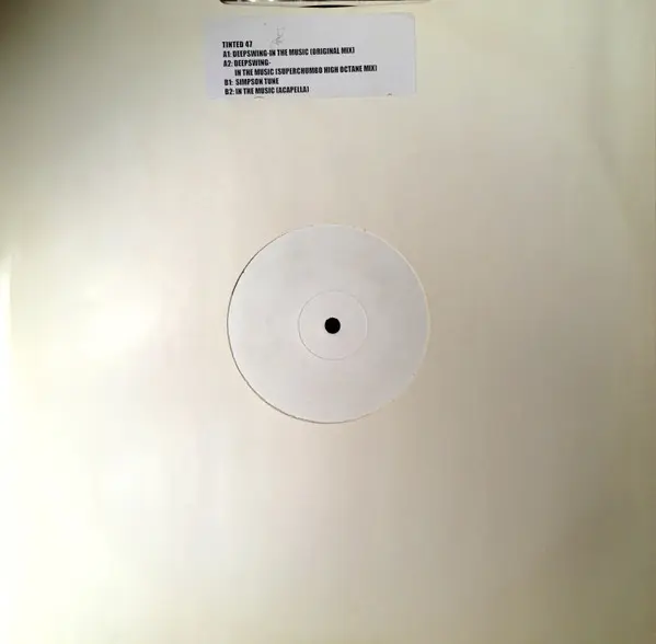 Deep Swing - In The Music, Electronic, House, 2001 - Tinted Records, Australia, Vinyl 1x 12", White Label