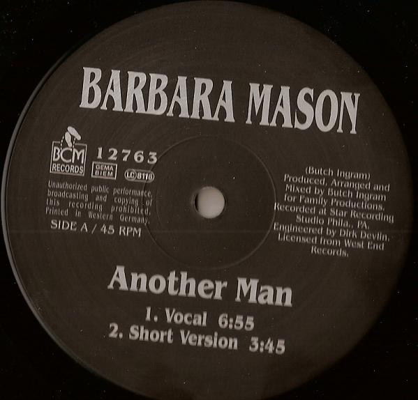 Barbara Mason - Another Man - 1990 - Electro - BCM Records - Vinyl 1x 12", 45 RPM, Reissue