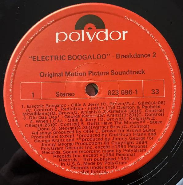 Album cover for Breakdance 2 - Electric Boogaloo - Original Soundtrack Recording by Various