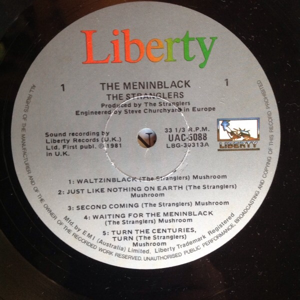 Stranglers, The - The Gospel According To The Meninblack, Rock, New Wave, 1981 - Liberty, Australia, Vinyl 1x LP, Album Gatef