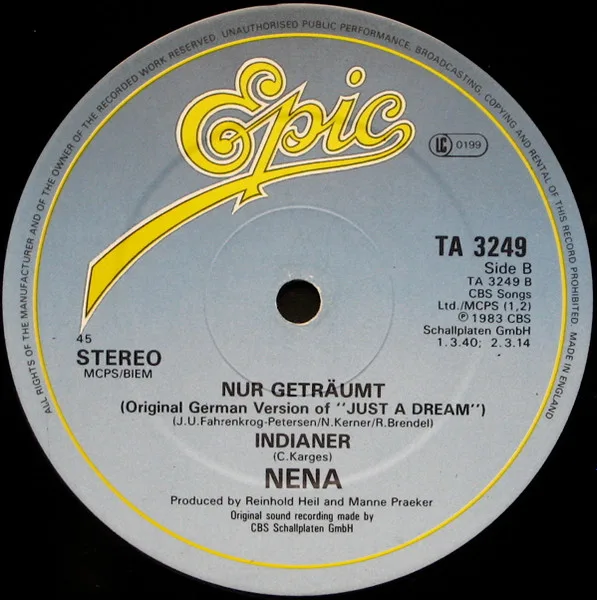 Album cover for Just A Dream (Mega Dream Mix) by Nena