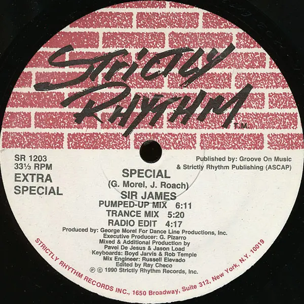 Sir James - Special, Electronic, Deep House, Garage House, House, 1990 - Strictly Rhythm, US, Vinyl 1x 12", 33 ⅓ RPM