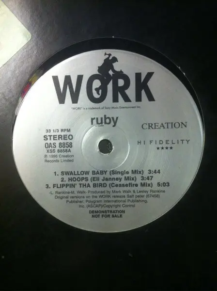 Ruby - Stroking The Full Length, Electronic, Drum n Bass, Trip Hop, 1996 - Work, US, Vinyl 1x 12", Promo