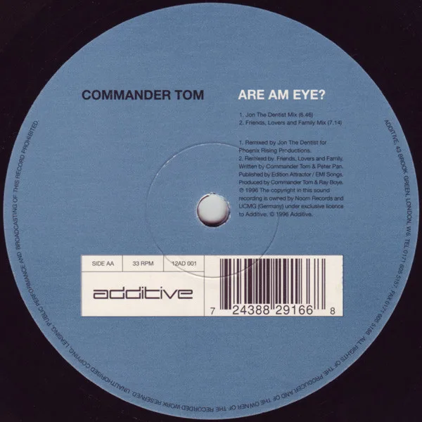 Album cover for Are Am Eye? by Commander Tom