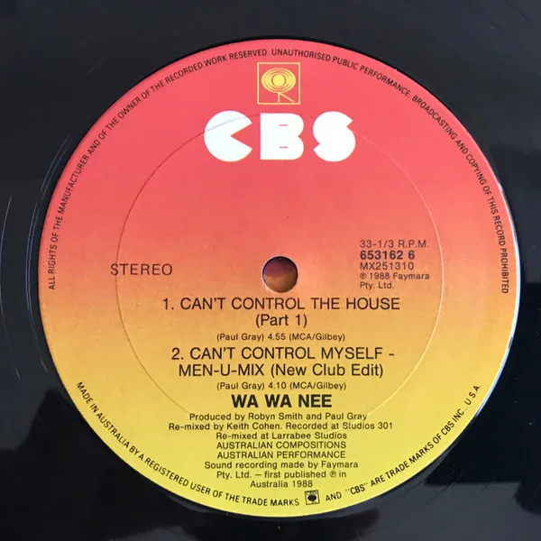 Album cover for Can't Control Myself by Wa Wa Nee