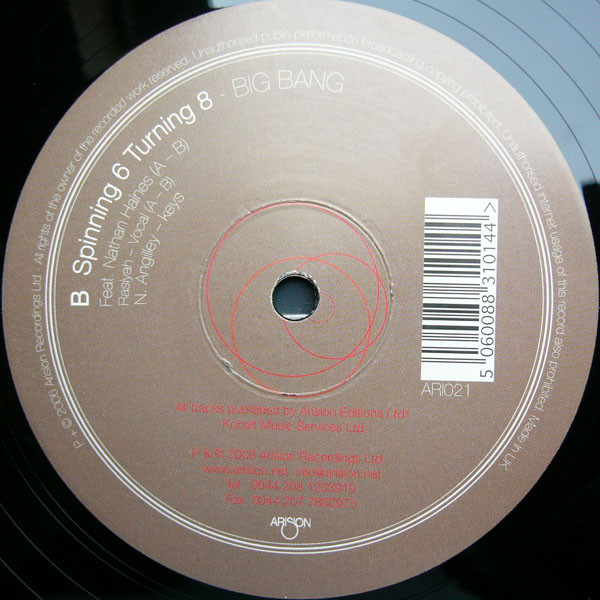 Big Bang - Limited Edition Sampler, Electronic, Jazz, Future Jazz, Latin Jazz, 2006 - Arision, UK, Vinyl 1x 12", 45 RPM, Samp