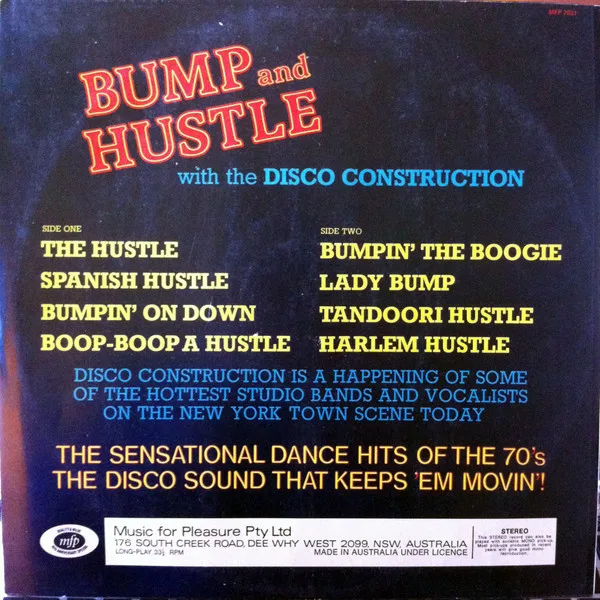 Album cover for Bump And Hustle by Disco Construction (2)