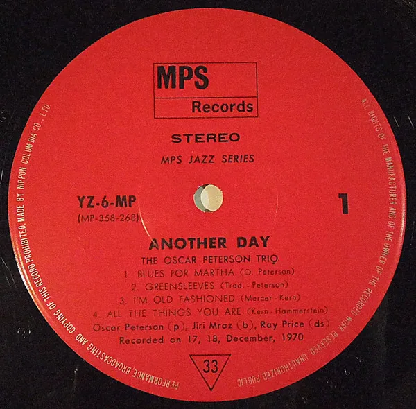 Album cover for Another Day by Oscar Peterson Trio, The