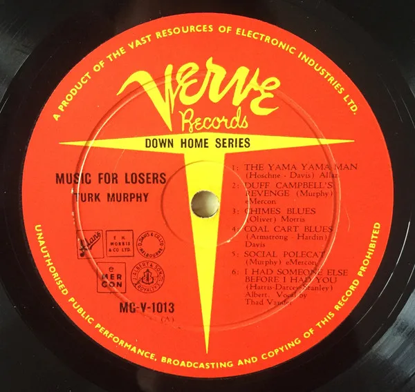 Album cover for Music For Losers by Turk Murphy