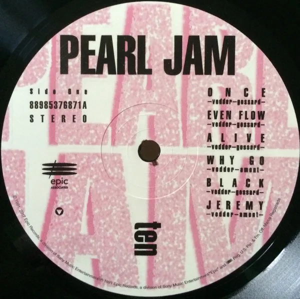 Album cover for Ten by Pearl Jam
