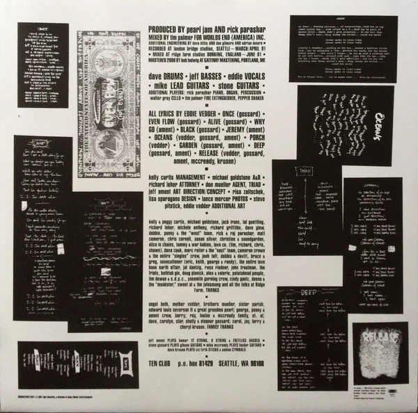 Album cover for Ten by Pearl Jam