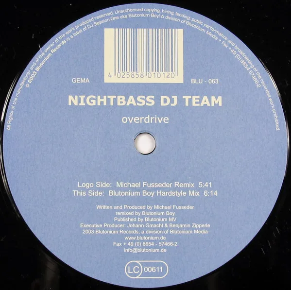 Album cover for Overdrive by Nightbass DJ Team