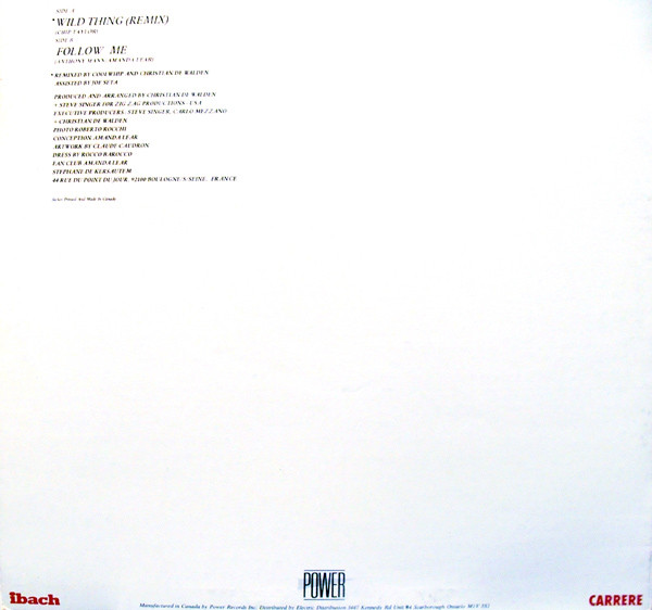 Album cover for Wild Thing by Amanda Lear