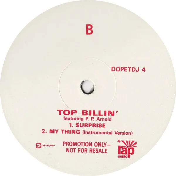 Album cover for My Thing / Surprise by Top Billin