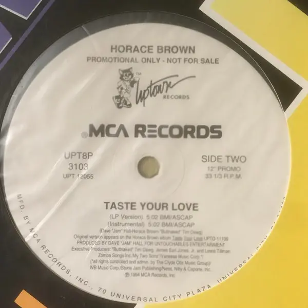 Horace Brown - Taste Your Love, Funk / Soul, Hip Hop, Contemporary R&B, Soul, 1994 - MCA Records, Uptown Records, US, Vinyl 1