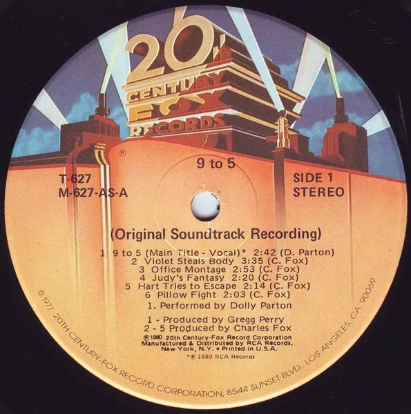 Album cover for "9 To 5" (Original Soundtrack Recording) by Charles Fox