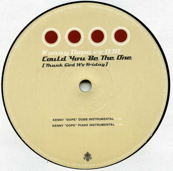 Kenny "Dope" Gonzalez Vs. Da Muttz - Could You Be The One, Electronic, Broken Beat, Deep House, House, 2001 - Eternal, UK, Vi