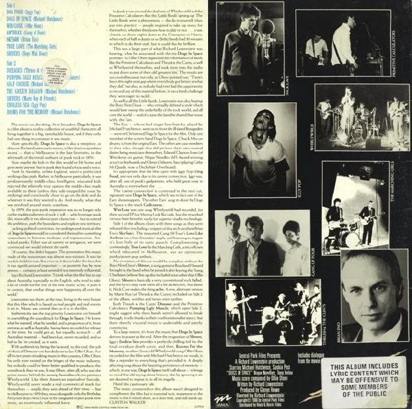 Album cover for Dogs In Space (Original Motion Picture Soundtrack) by Various