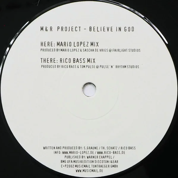 Album cover for Believe In God by M&R Project