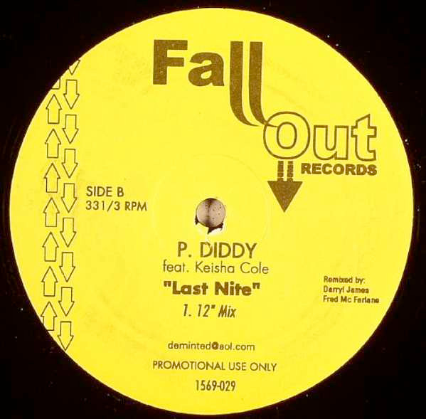 P. Diddy Feat. Christina Aguilera / Keyshia Cole - Tell Me / Last Nite, Electronic, House, 2007 - Fall Out Records, US, Vinyl