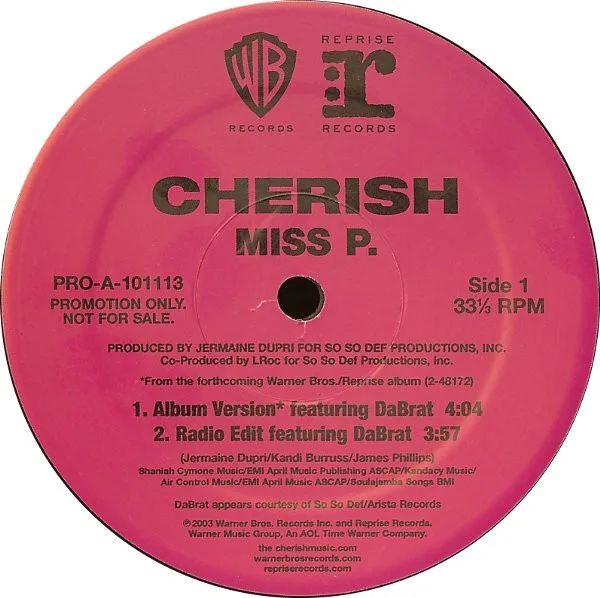 Album cover for Miss P. by Cherish Featuring Da Brat