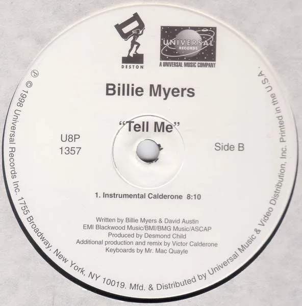 Album cover for Tell Me by Billie Myers