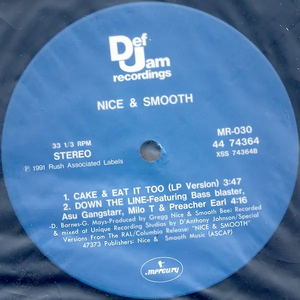 Nice & Smooth - Cake & Eat It Too, Hip Hop, Lexington, Japan, Vinyl 1x 12", Reissue