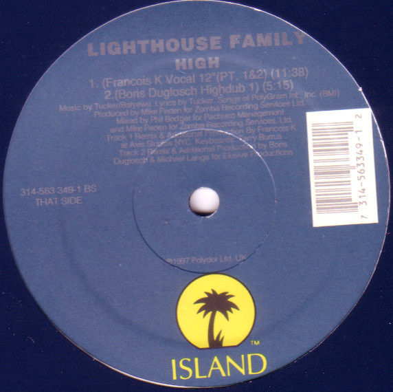 Lighthouse Family - High, Electronic, House, 1997 - Island Records, US, Vinyl 1x 12"
