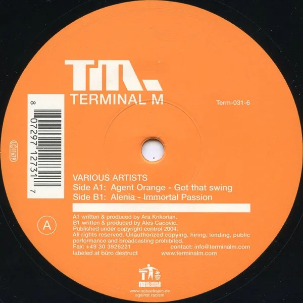 Album cover for Got That Swing / Immortal Passion by Agent Orange (4) / Alenia