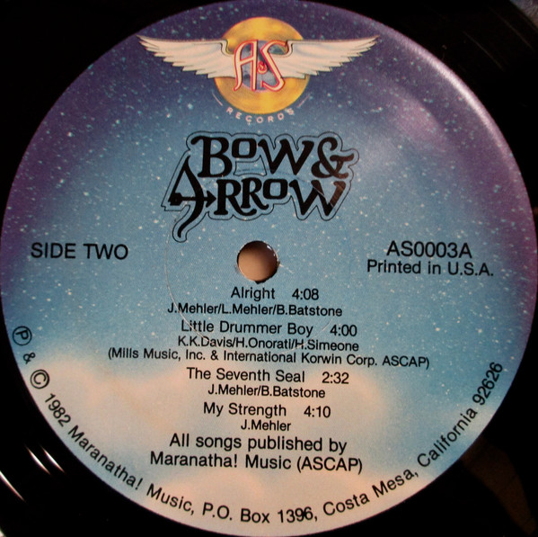 John Mehler - Bow & Arrow, Rock, Rock & Roll, 1982 - A&S Records, US, Vinyl 1x LP, Album