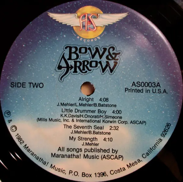 John Mehler - Bow & Arrow, Rock, Rock & Roll, 1982 - A&S Records, US, Vinyl 1x LP, Album
