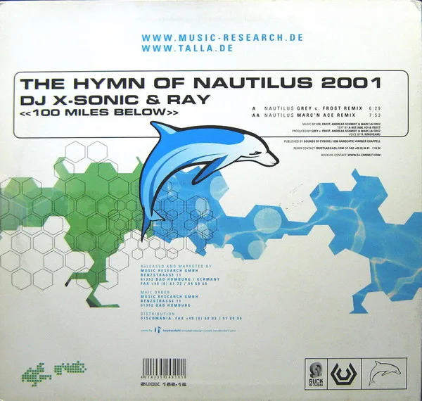 Album cover for The Hymn Of Nautilus 2001 <<100 Miles Below>> by DJ X-Sonic & Ray