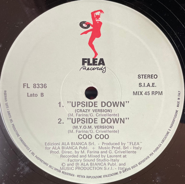 Coo Coo - Upside Down, Electronic, Italo-Disco, 1988 - Flea Records, Italy, Vinyl 1x 12", 45 RPM