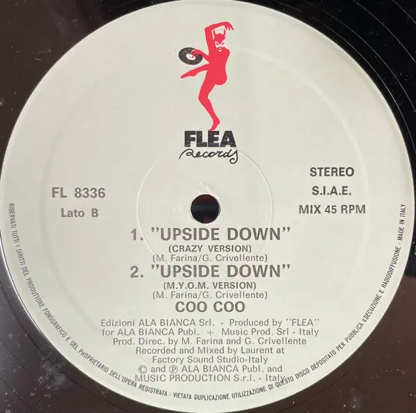 Coo Coo - Upside Down, Electronic, Italo-Disco, 1988 - Flea Records, Italy, Vinyl 1x 12", 45 RPM