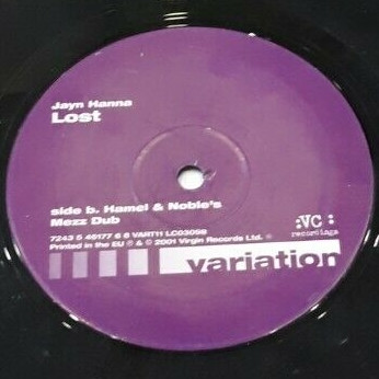 Jayn Hanna - Lost, Electronic, Progressive House, Tribal House, 2001 - Variation, VC Recordings, UK, Vinyl 1x 12", 33 ⅓ RPM