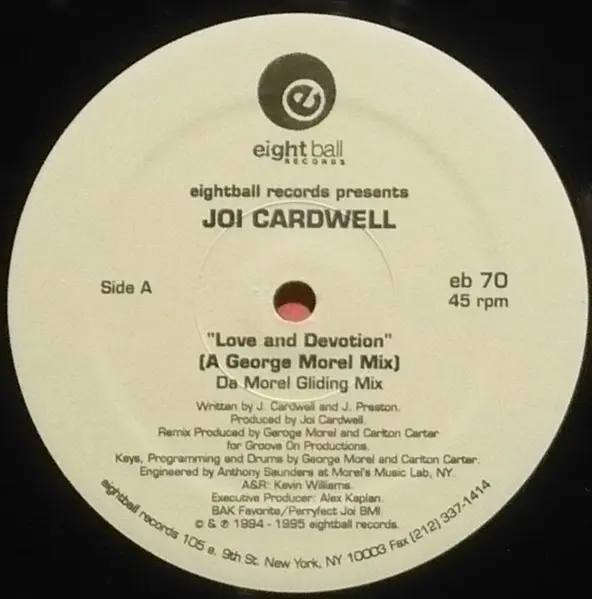 Joi Cardwell - Love And Devotion (The Glide Mixes), Electronic, House, 1994 - Eightball Records, US, Vinyl 1x 12", 33 ⅓ RPM
