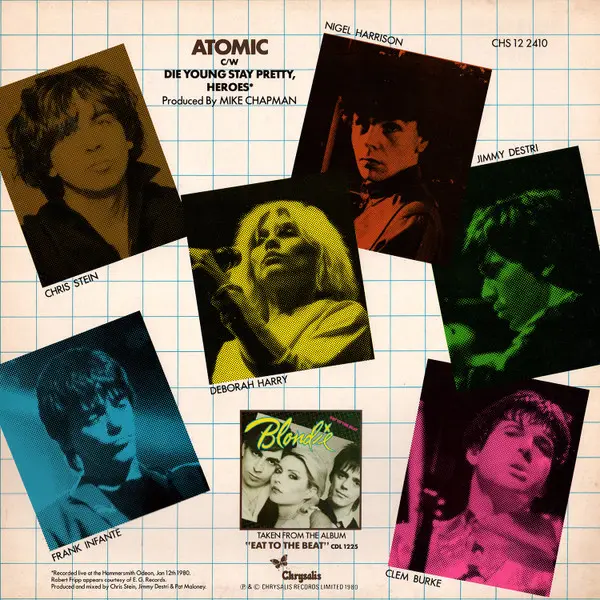 Blondie - Atomic - 1980 - New Wave, Pop Rock - Chrysalis - Vinyl 1x 12", 45 RPM, Single, Limited Edition